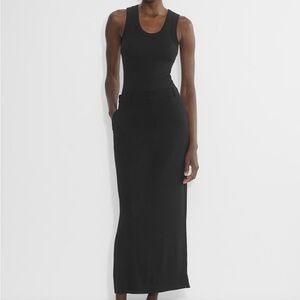 Aritzia Black Maxi Slip Skirt for Cocktail